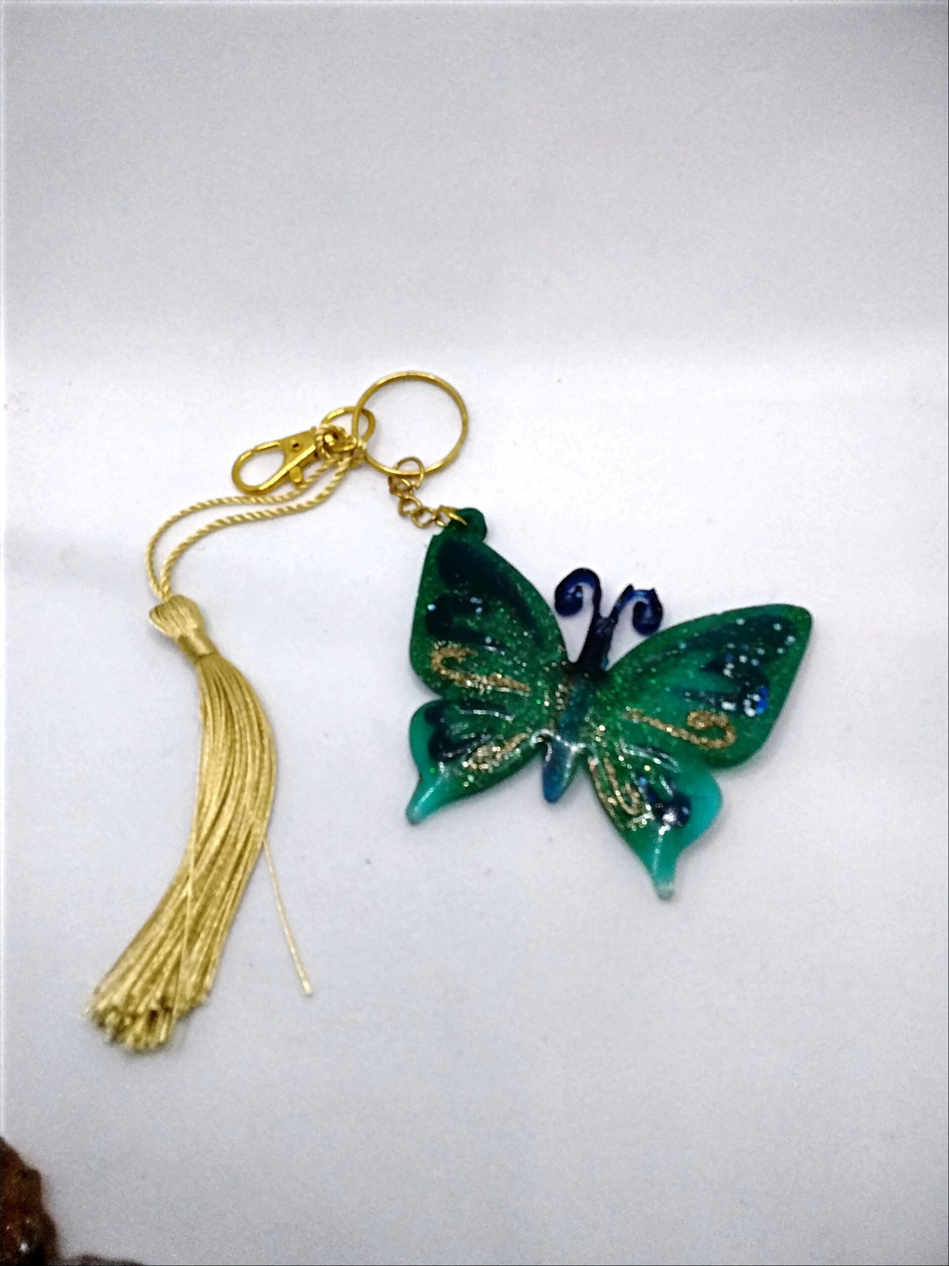Resin Butterfly keyring - Image 4