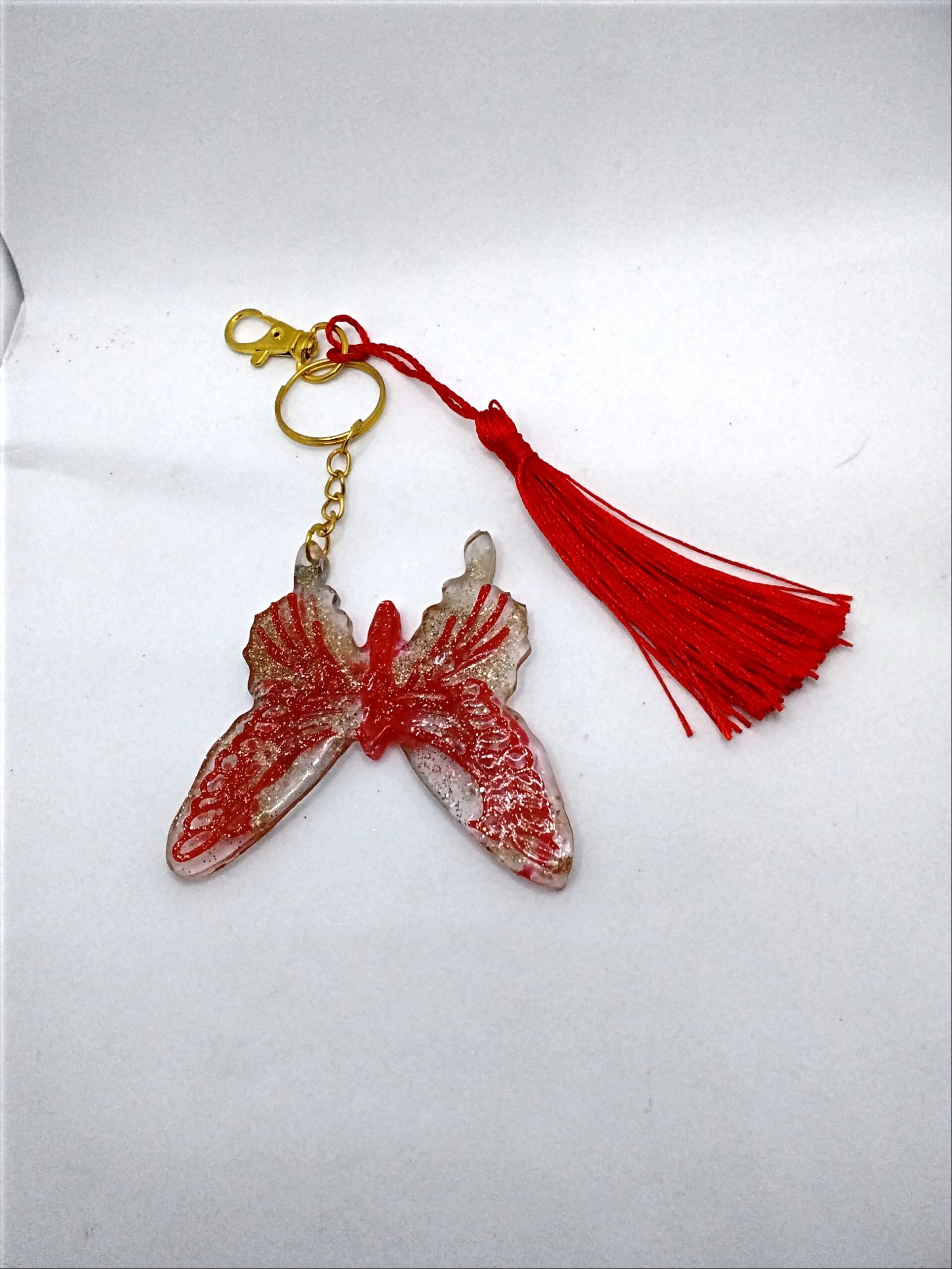 Resin Butterfly keyring - Image 3
