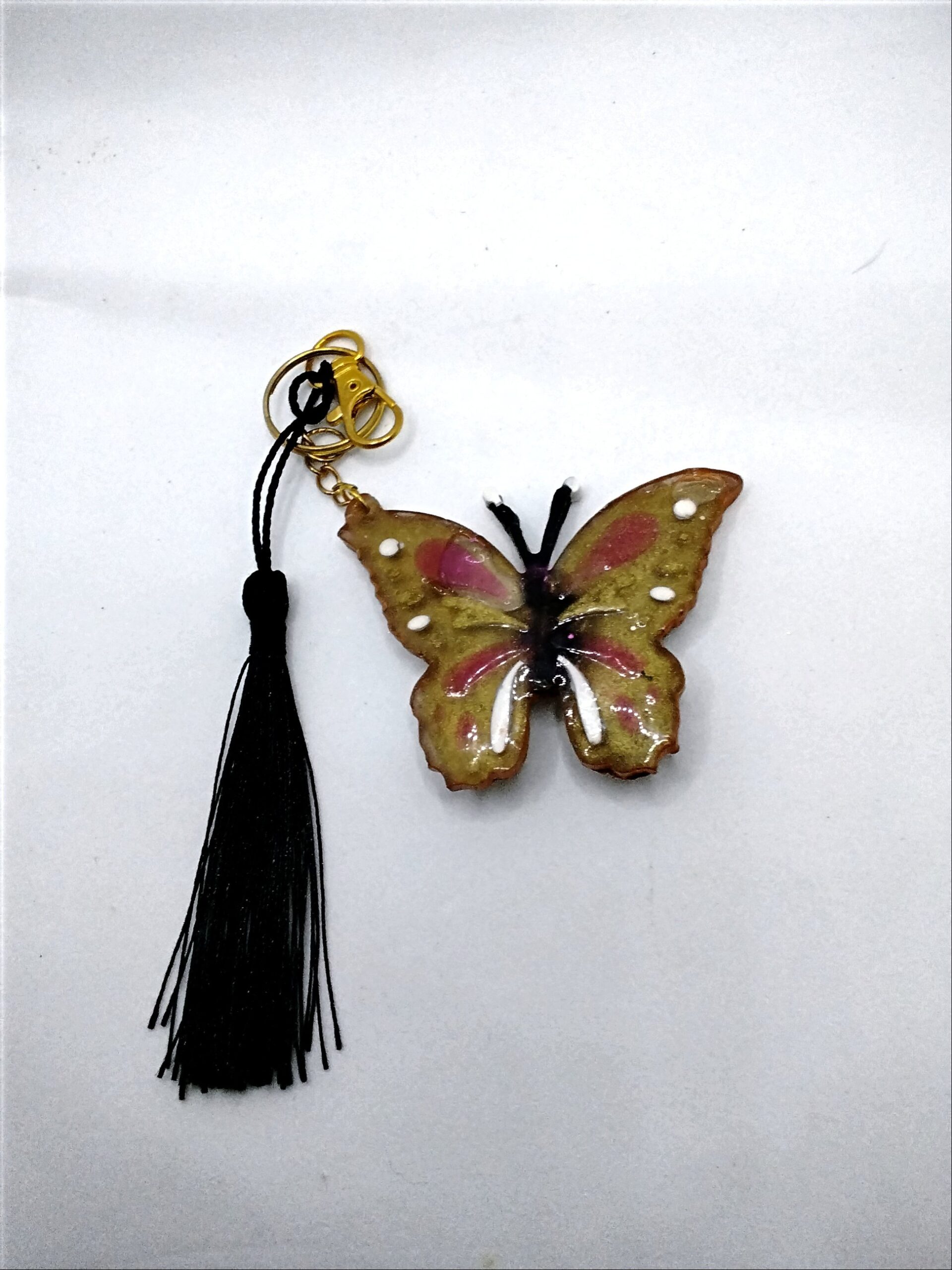 Resin Butterfly keyring