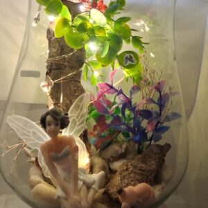 Fairy and Fox Garden Display - Whimsical Fantasy Home Decor