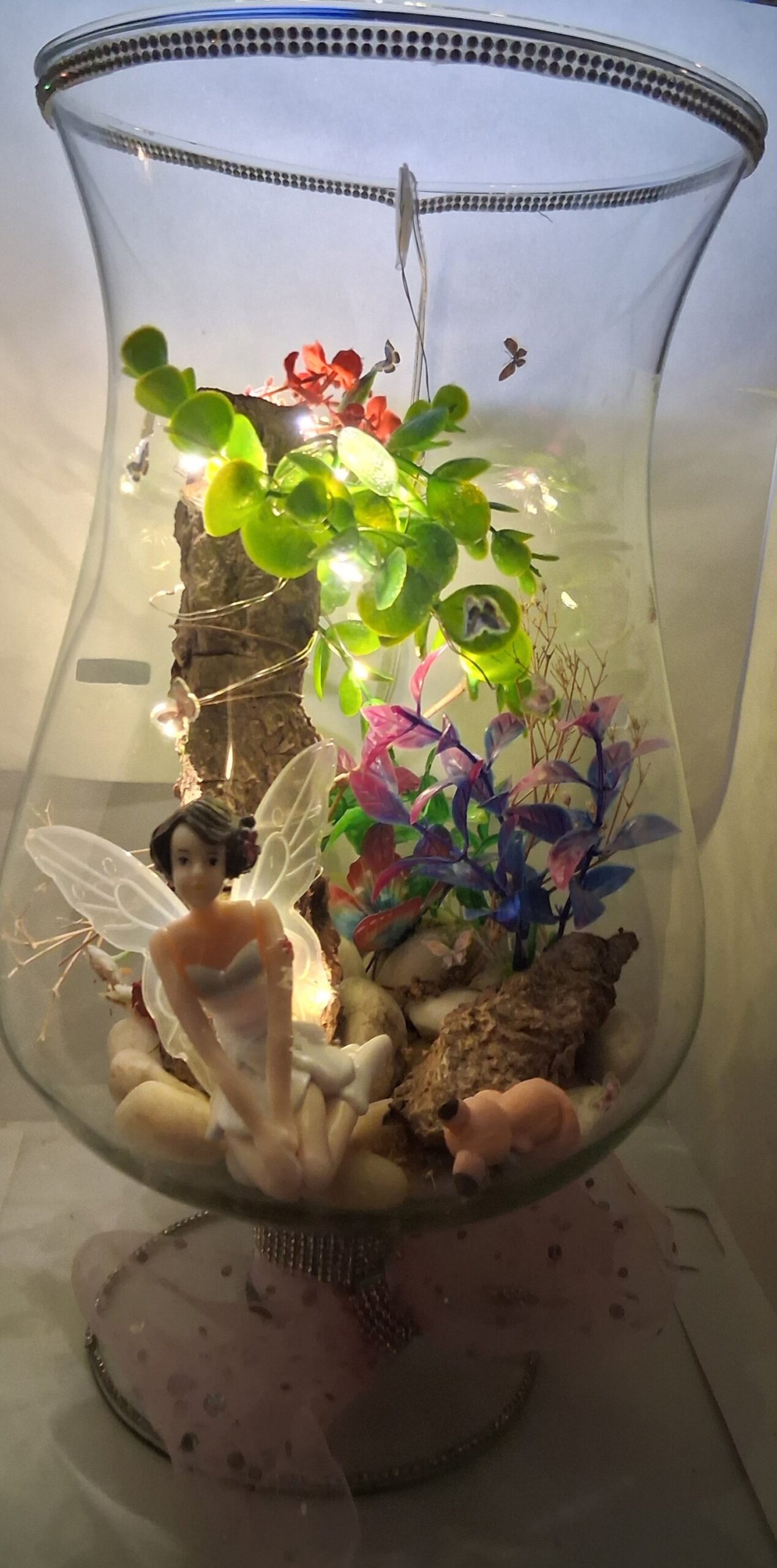 Fairy and Fox Garden Display - Whimsical Fantasy Home Decor